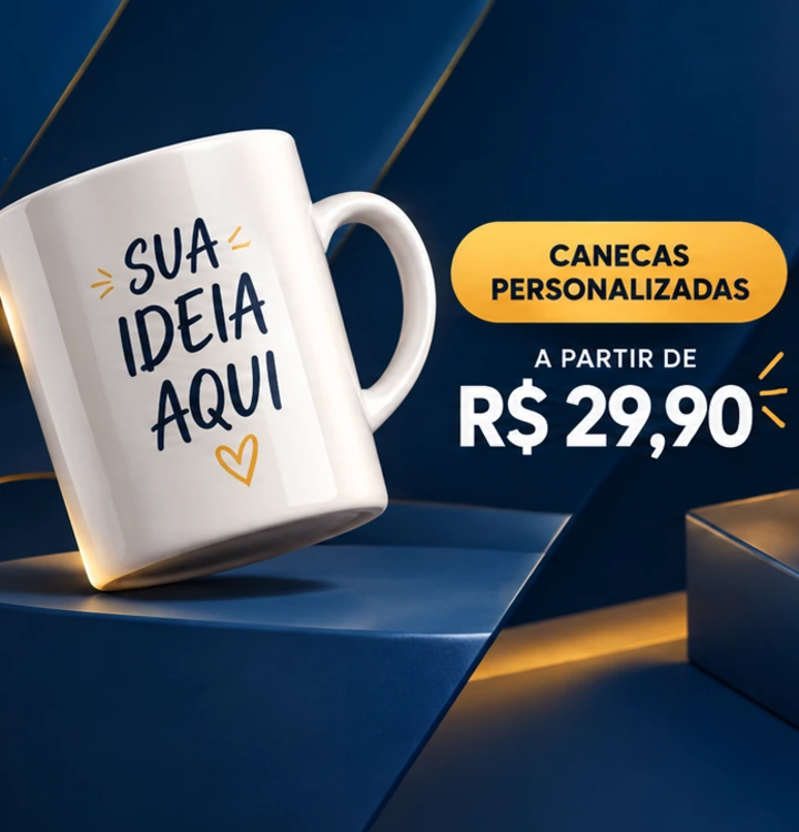 Canecas personalizadas a partir de R$ 29,90